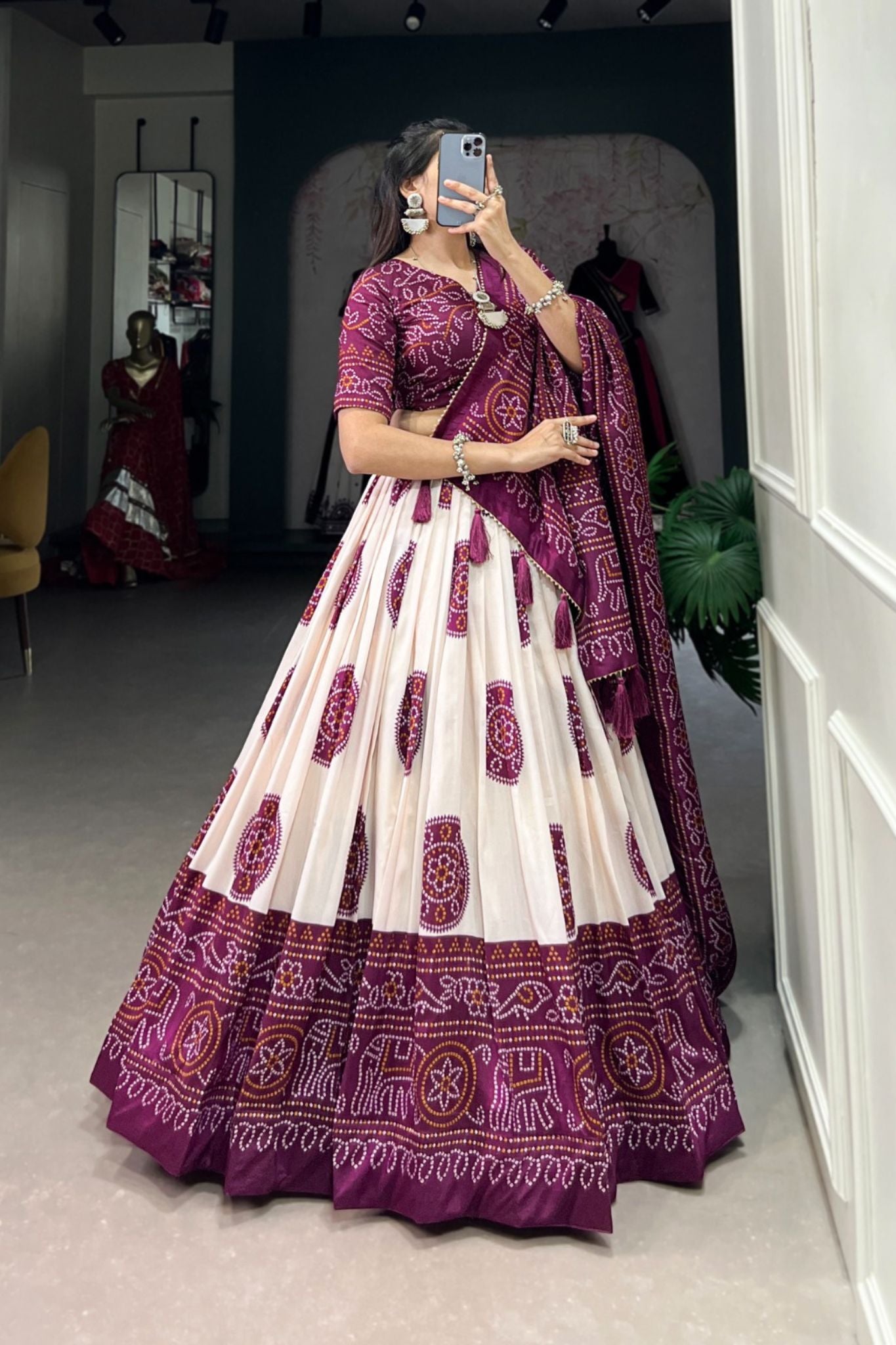 Bandhej Print Beautiful Lehenga Choli