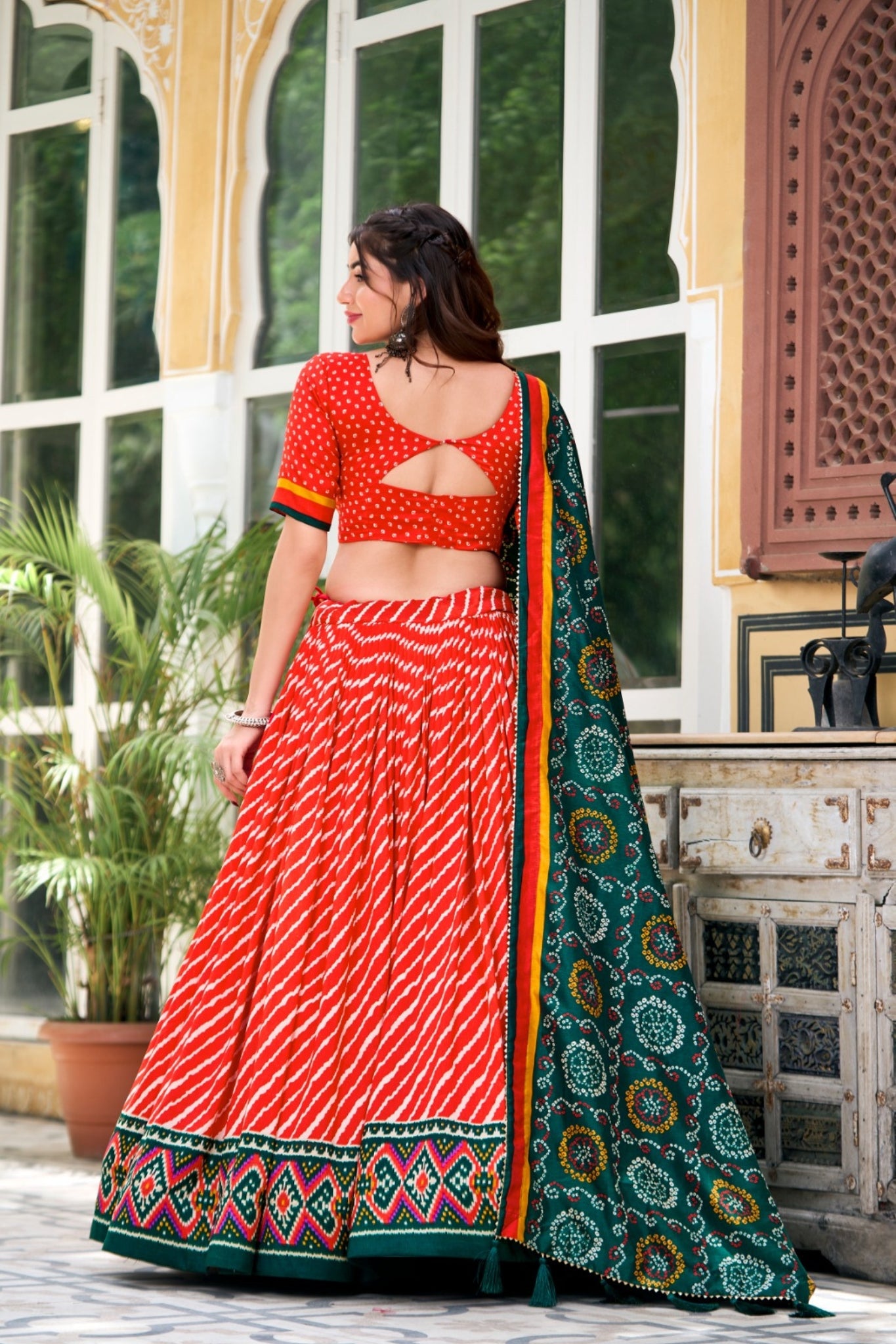 Leheriya Printed Patola Designer Navratri Special Lehenga Choli