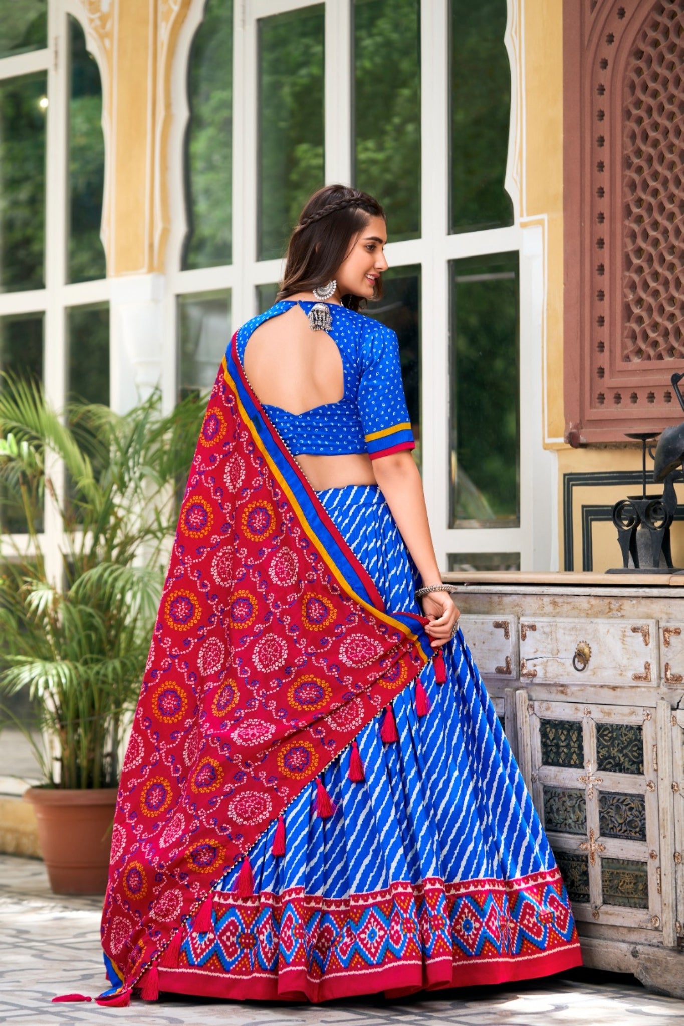 Leheriya Printed Patola Designer Navratri Special Lehenga Choli