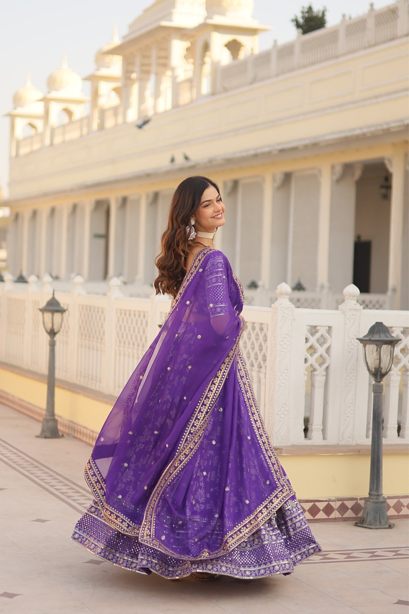 Elevate Stylish With Designer Jacquard Lehenga Choli