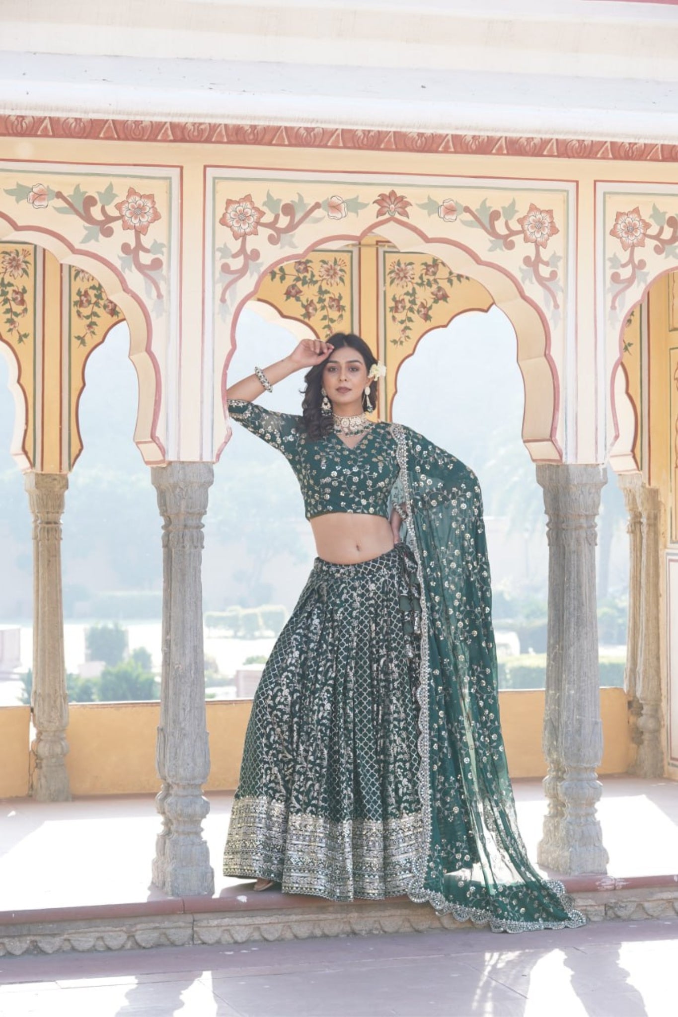 Stylish Designer Viscose Jacquard Work Lehenga Choli