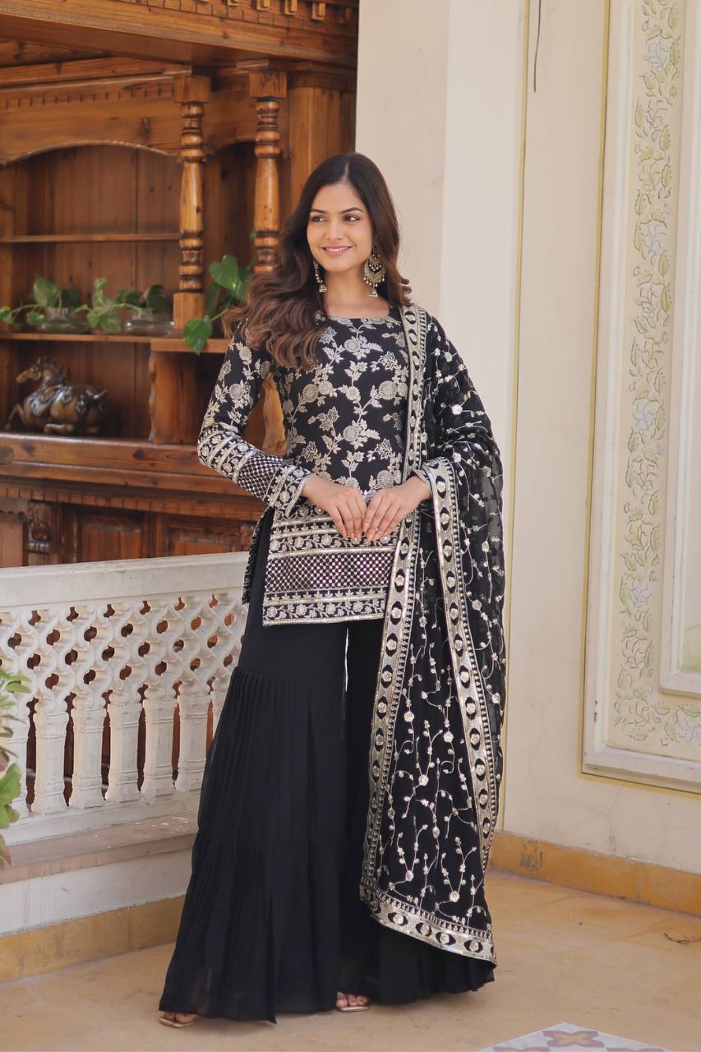 The Perfect Readymade Designer Gharara Suit Set