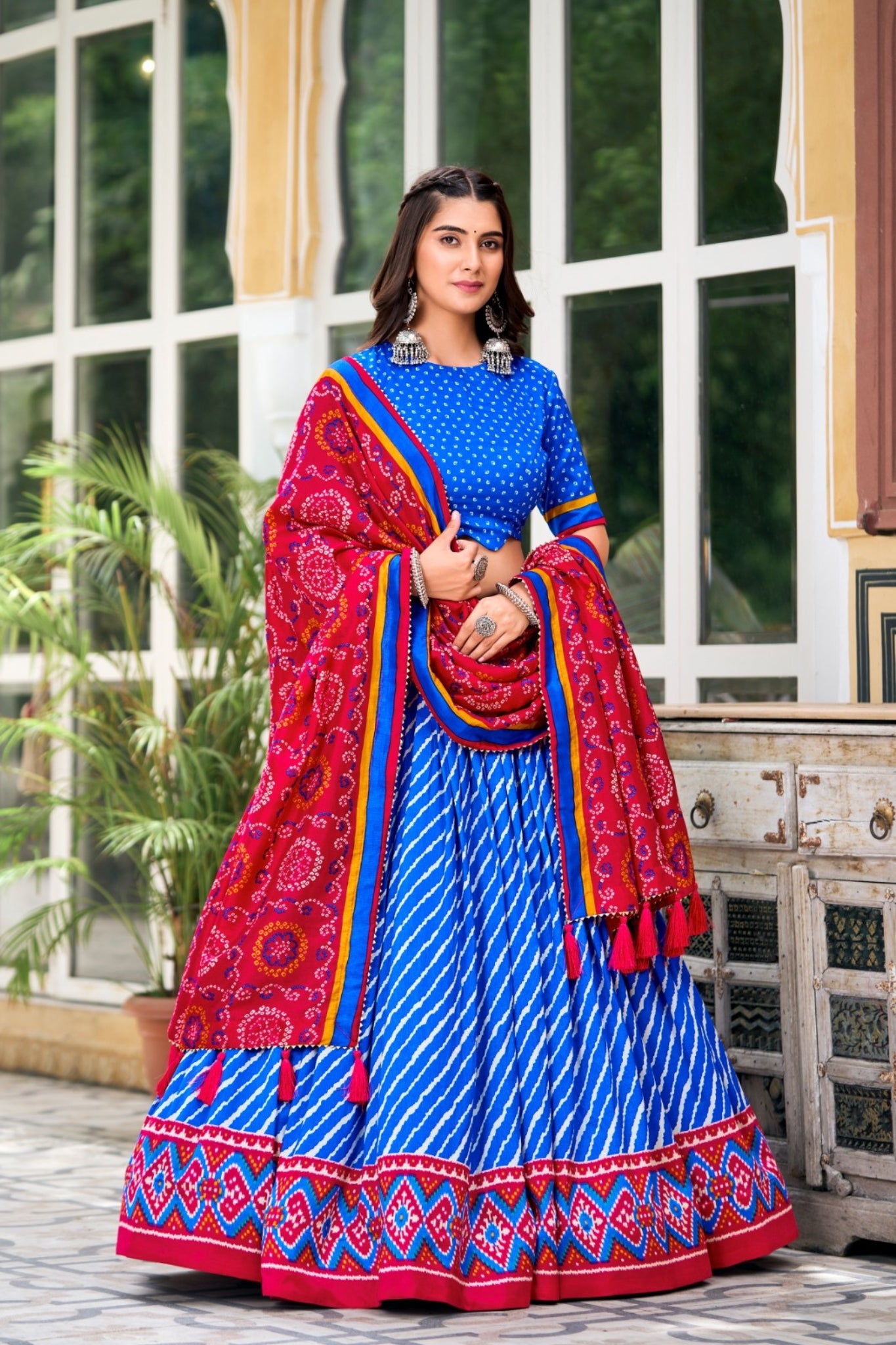 Leheriya Printed Patola Designer Navratri Special Lehenga Choli