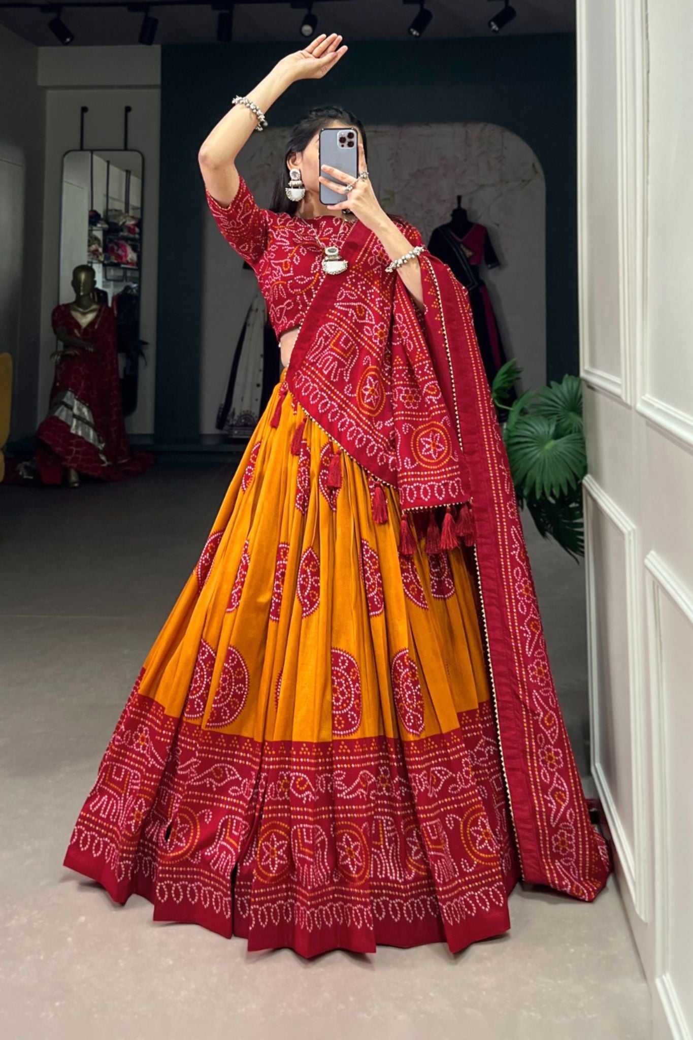 Bandhej Print Beautiful Lehenga Choli