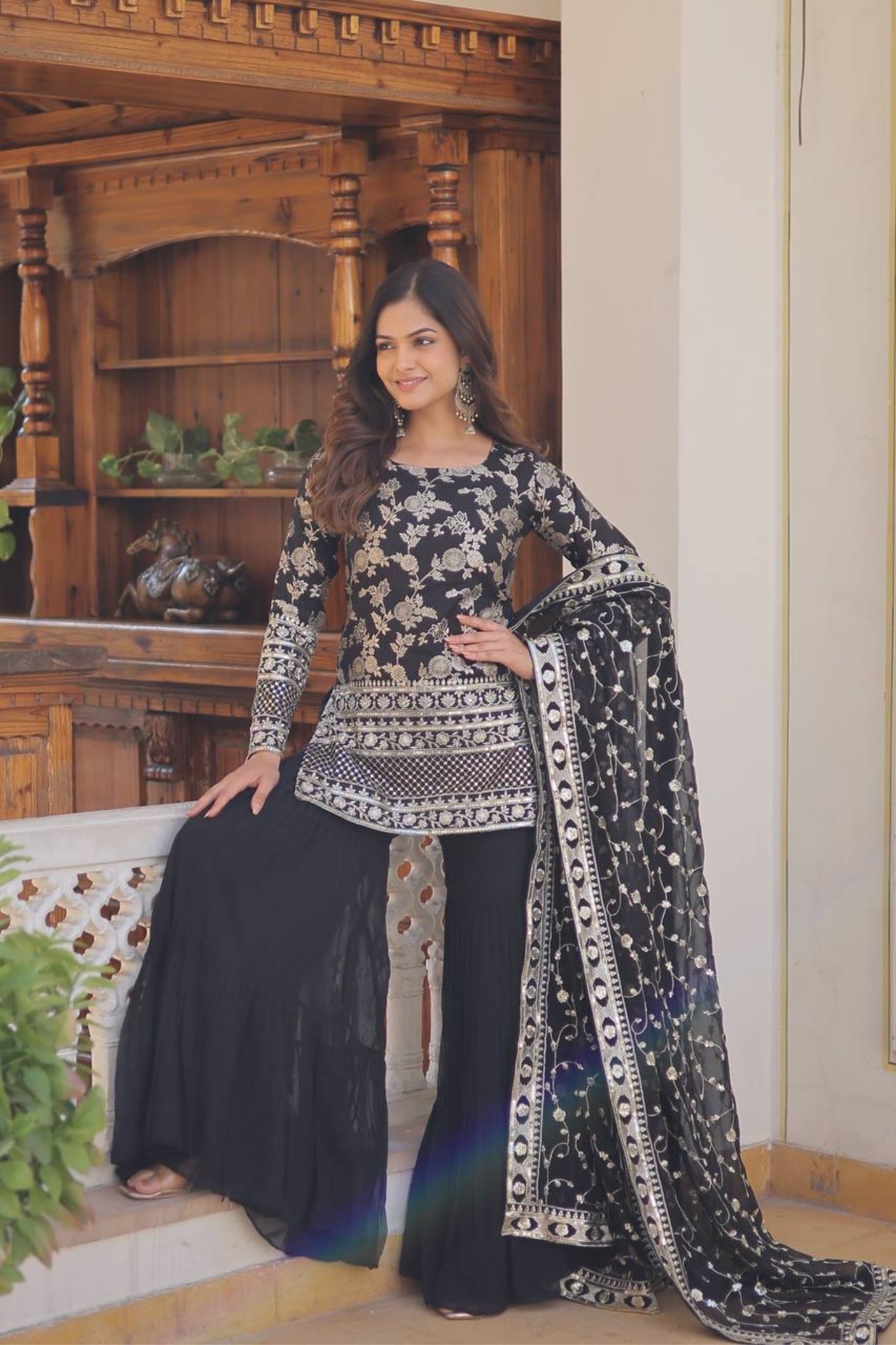 The Perfect Readymade Designer Gharara Suit Set