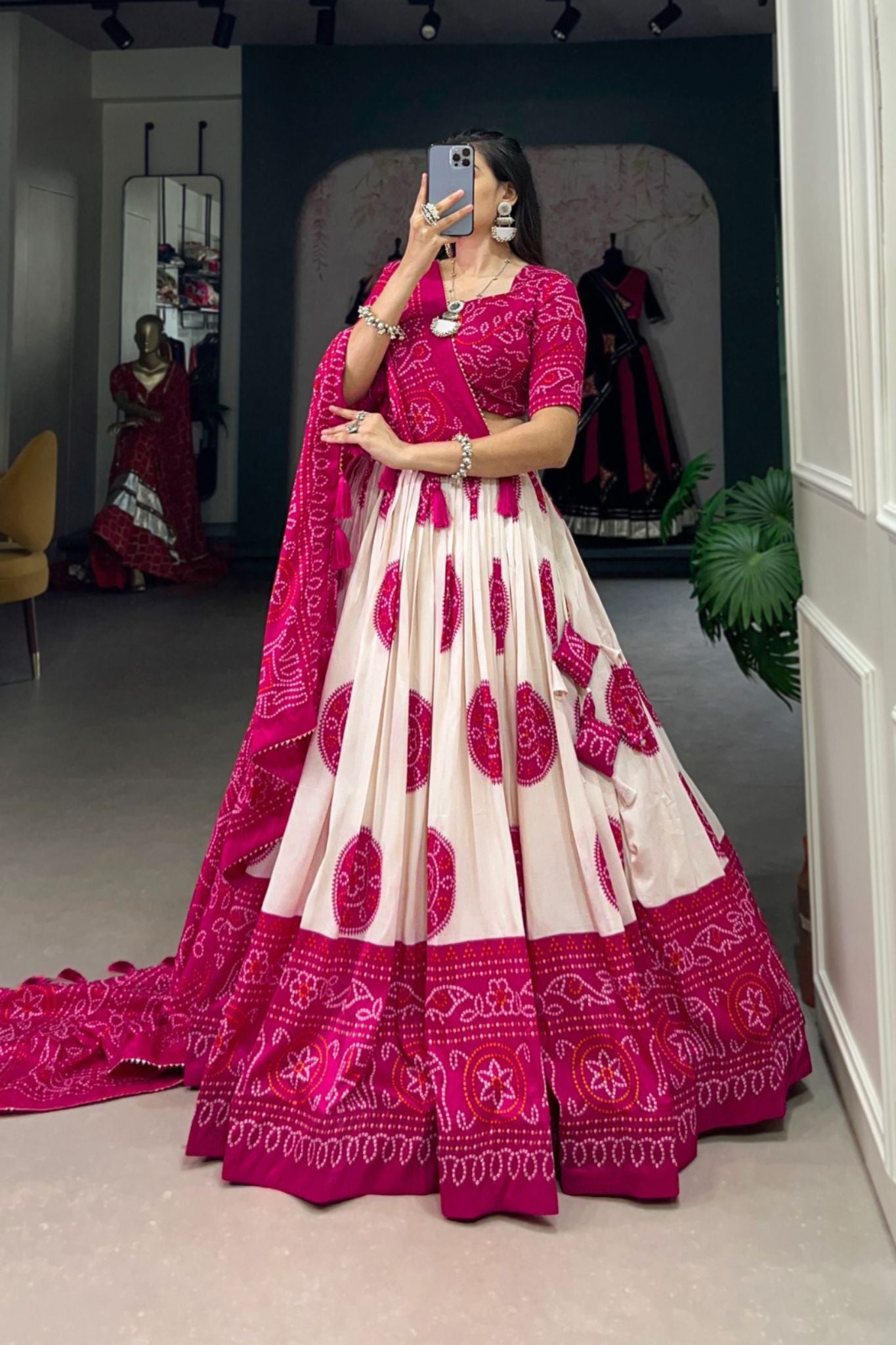 Bandhej Print Beautiful Lehenga Choli