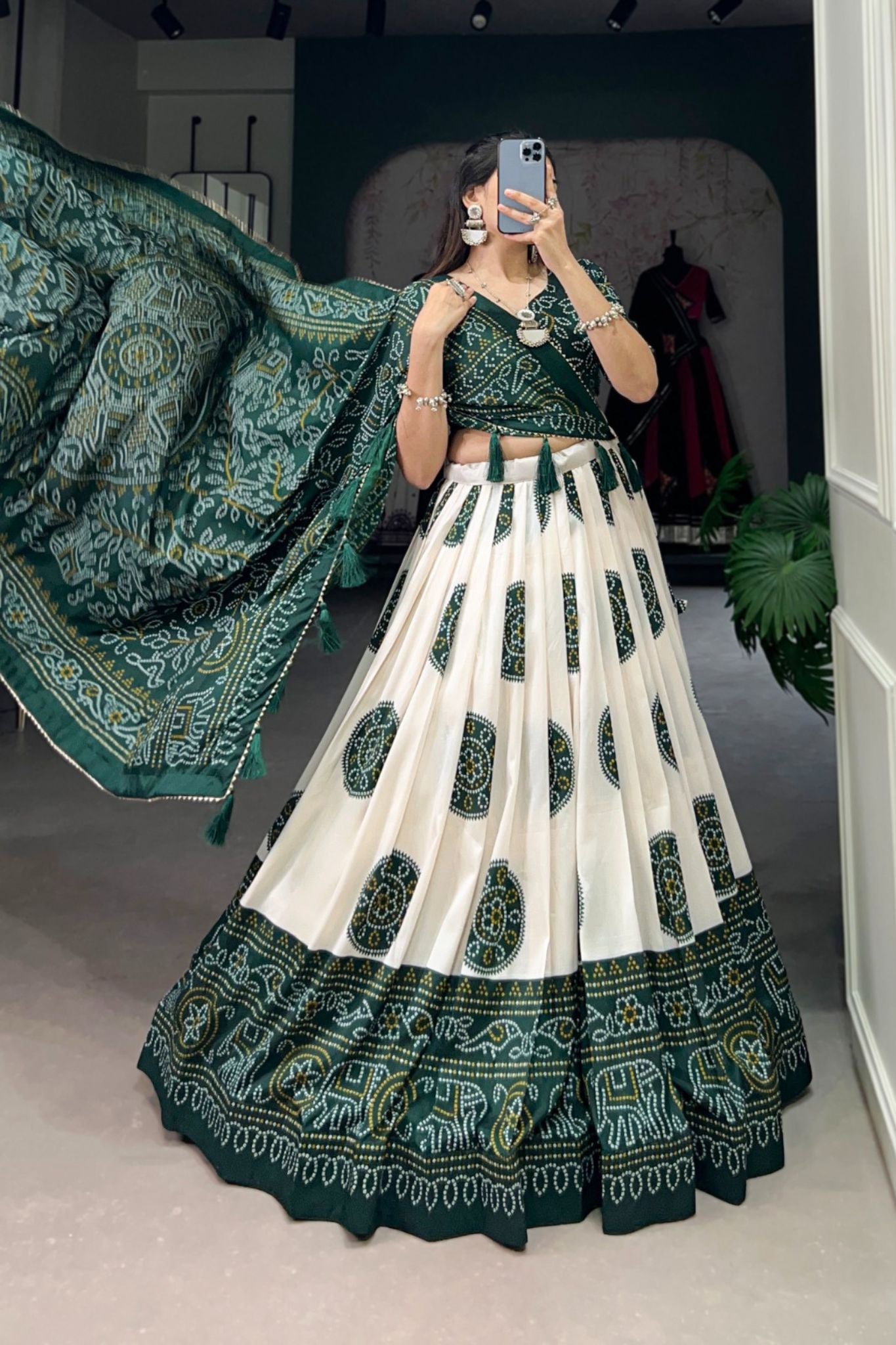 Bandhej Print Beautiful Lehenga Choli