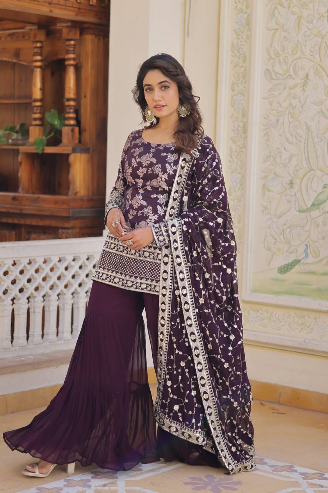 The Perfect Readymade Designer Gharara Suit Set