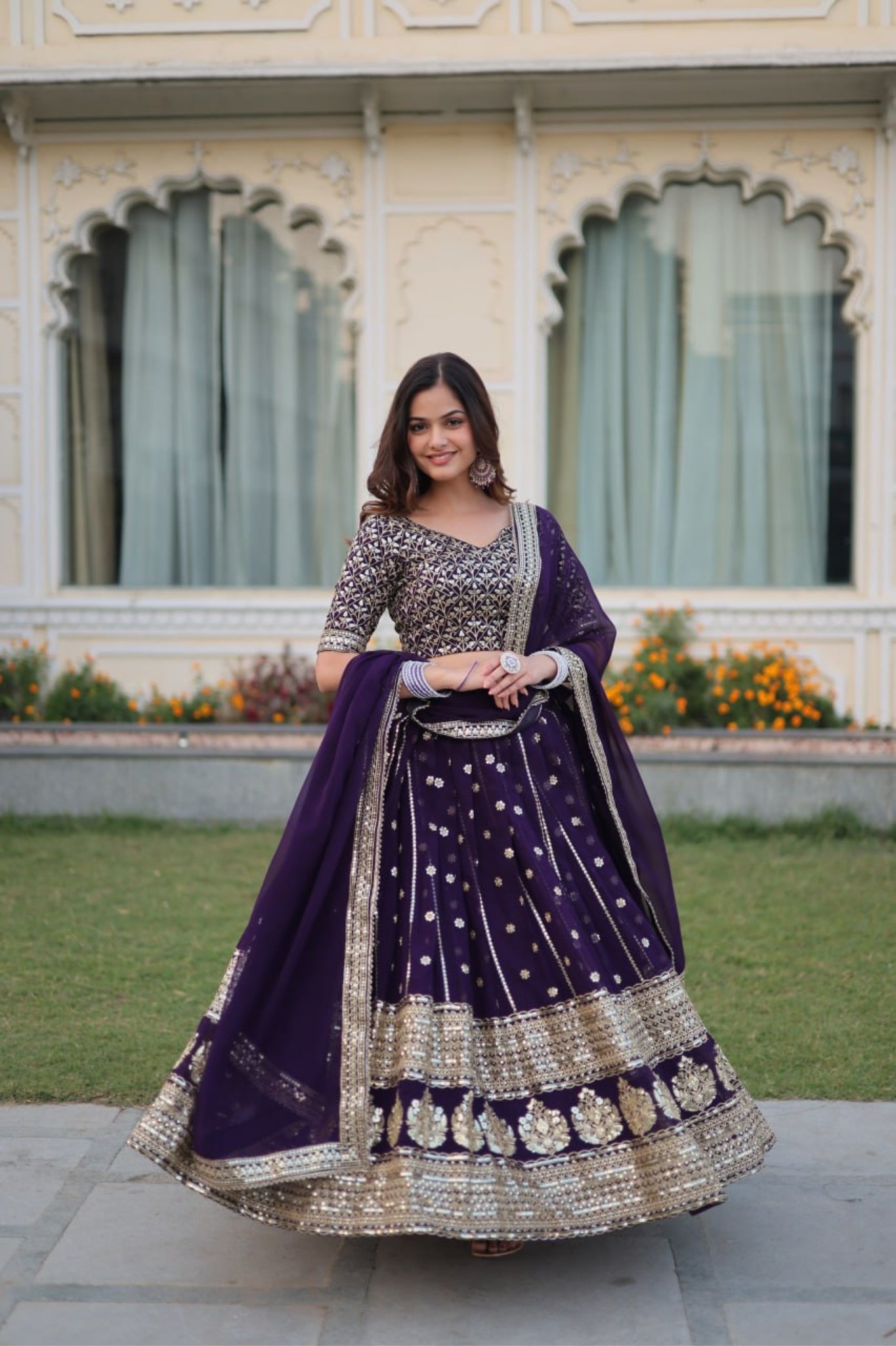 Elegant Beautiful Lehenga Choli With Dupatta Set