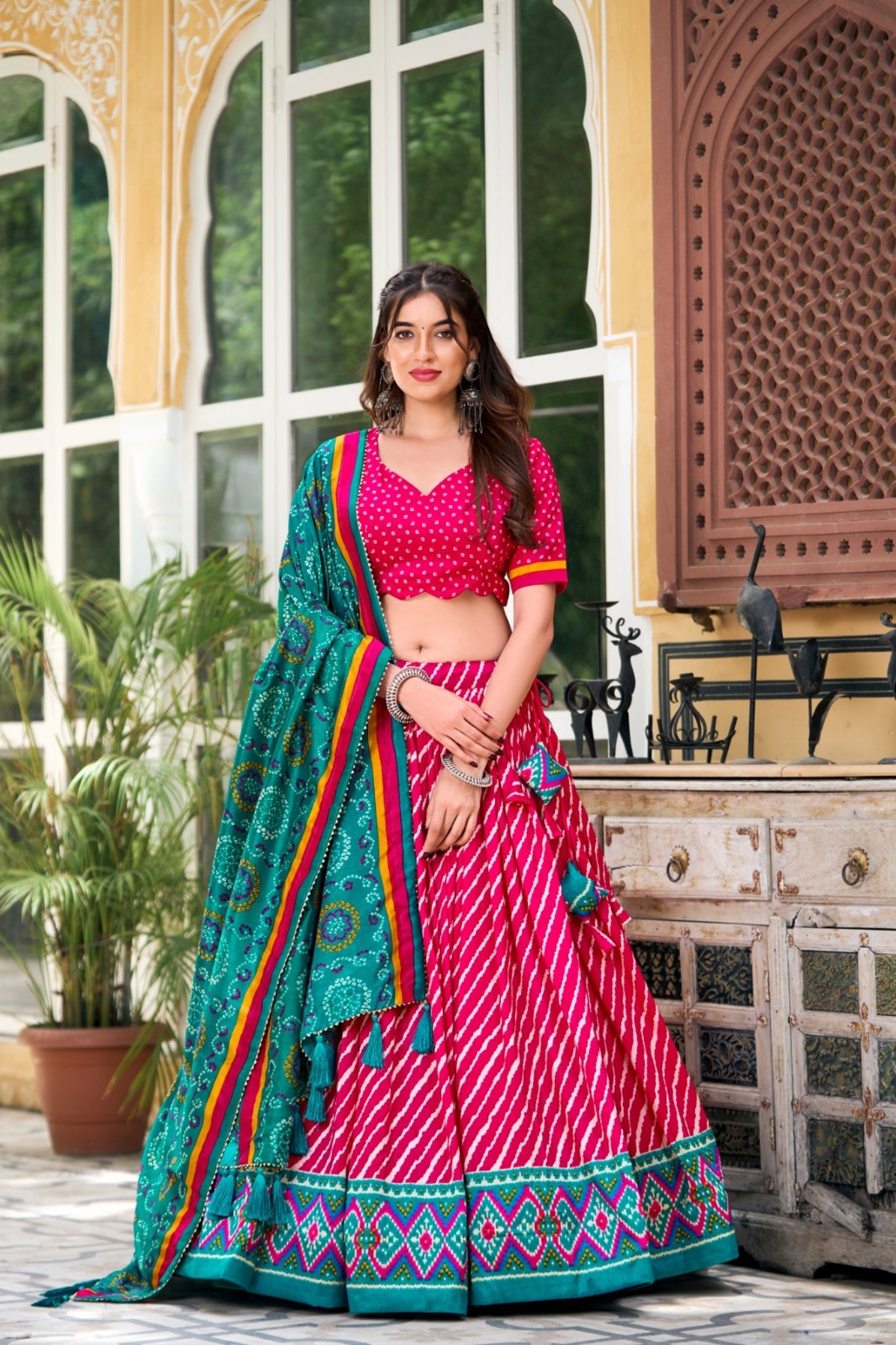 Leheriya Printed Patola Designer Navratri Special Lehenga Choli