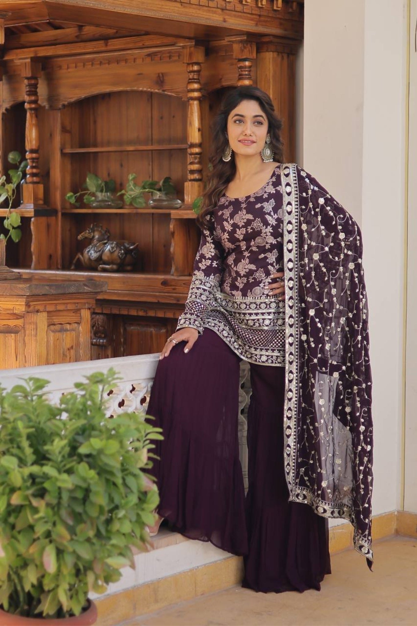 The Perfect Readymade Designer Gharara Suit Set