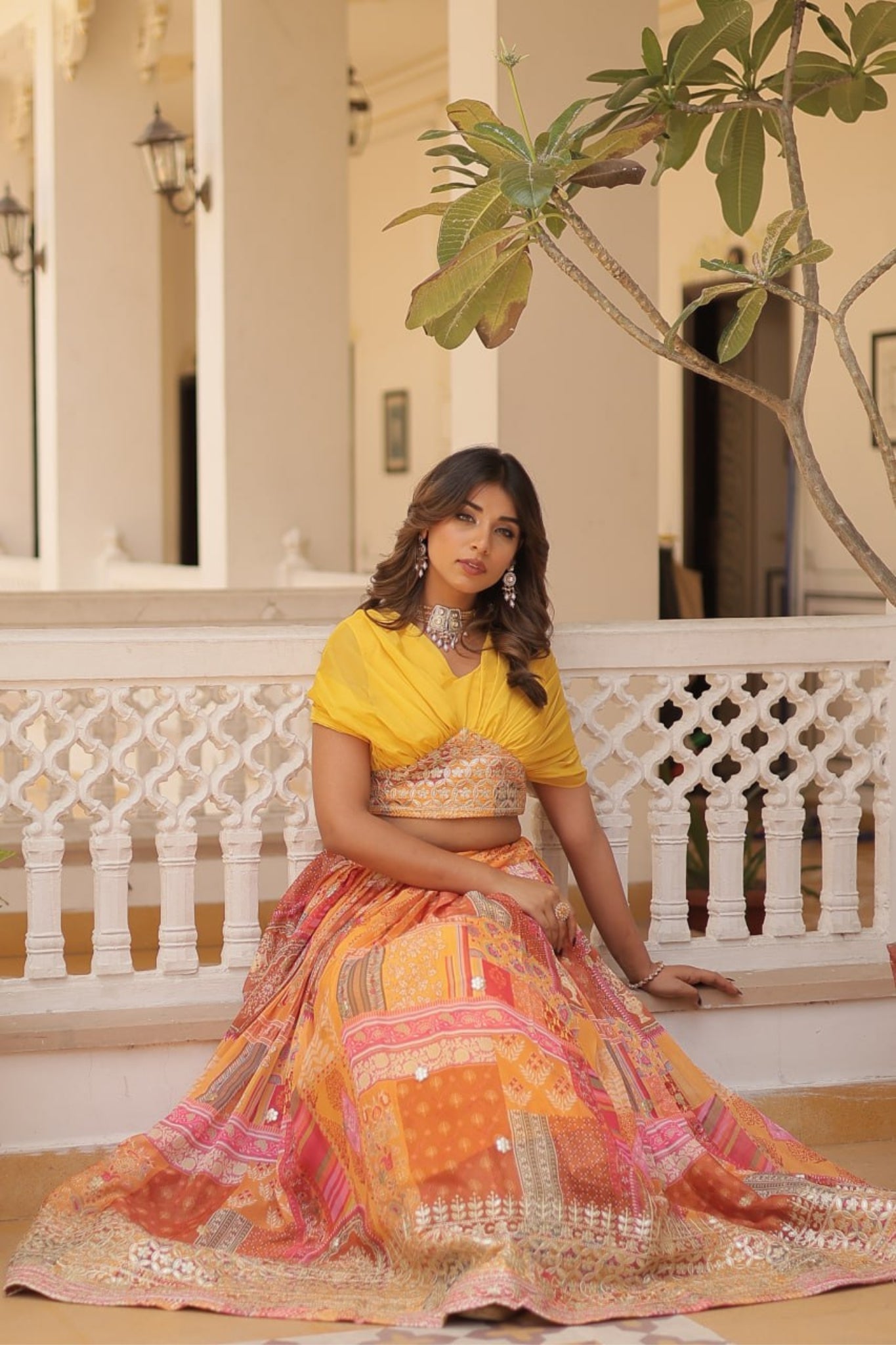 Stunning Printed With Embroidery Work Lehenga Choli