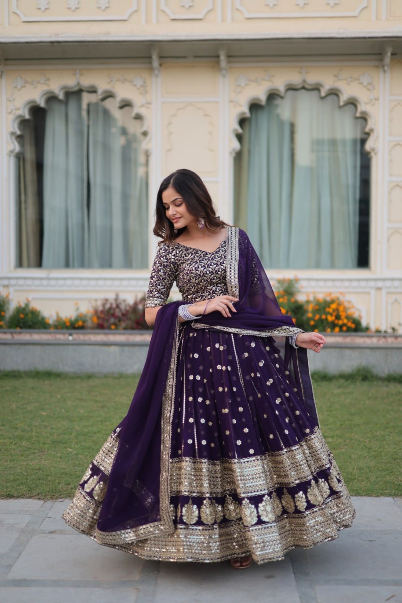 Elegant Beautiful Lehenga Choli With Dupatta Set