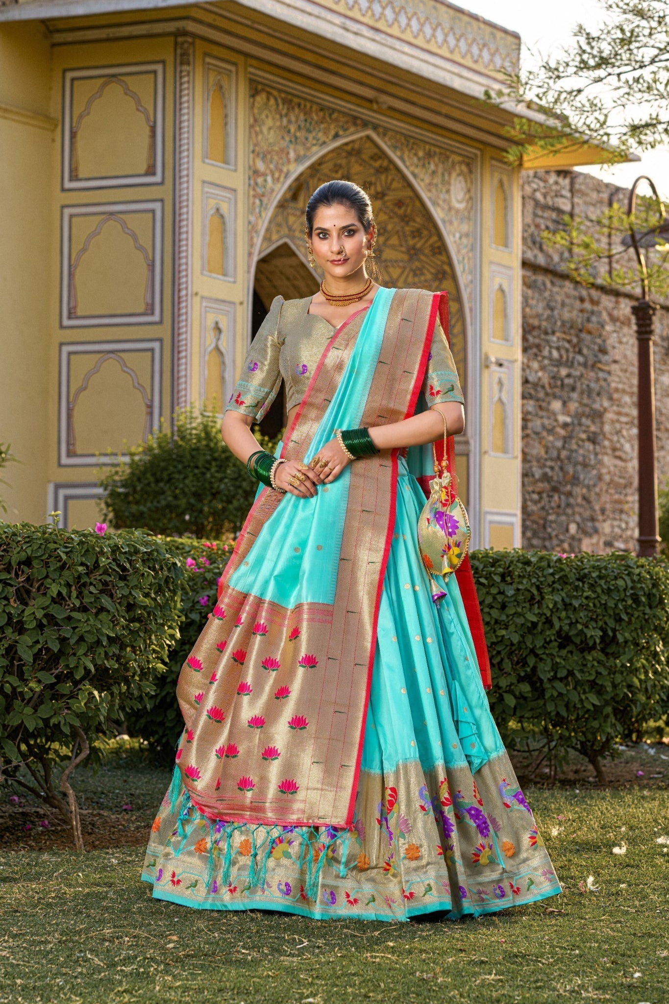 Paithani Jacquard Silk Designer Lehenga Choli