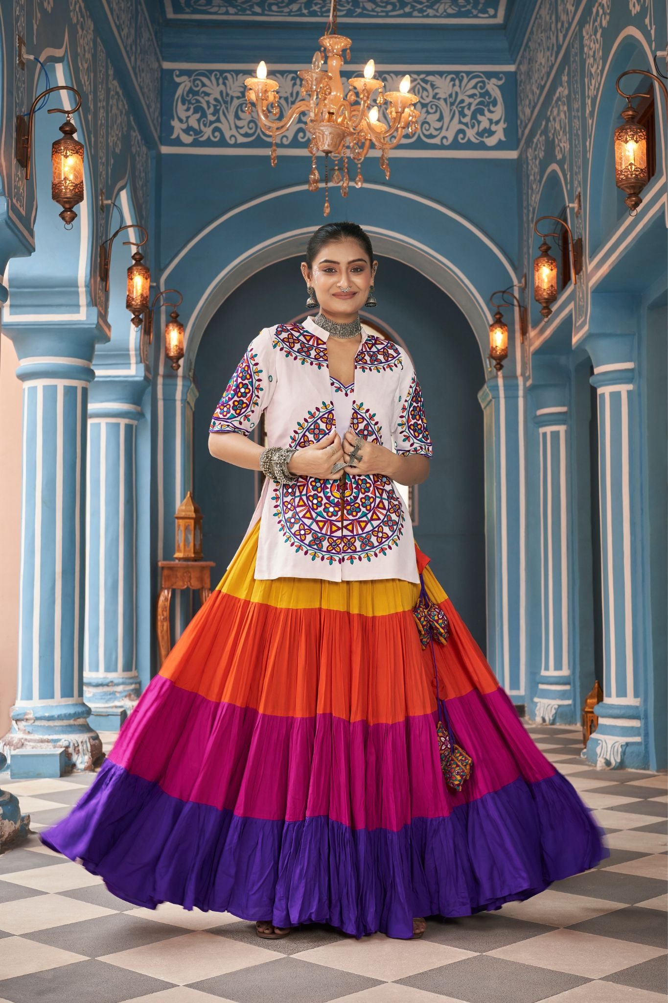 Stylish Multi Color Designer Navratri Lehenga Choli