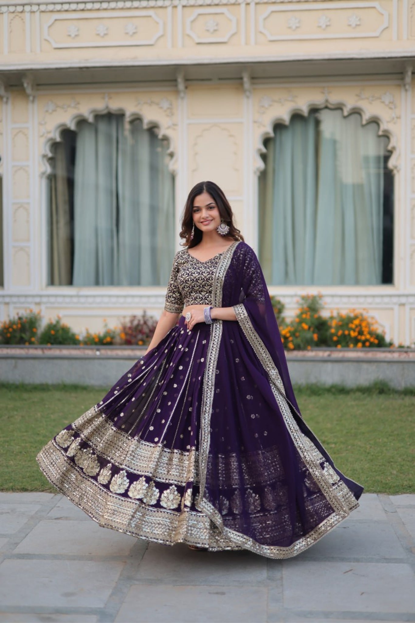 Elegant Beautiful Lehenga Choli With Dupatta Set