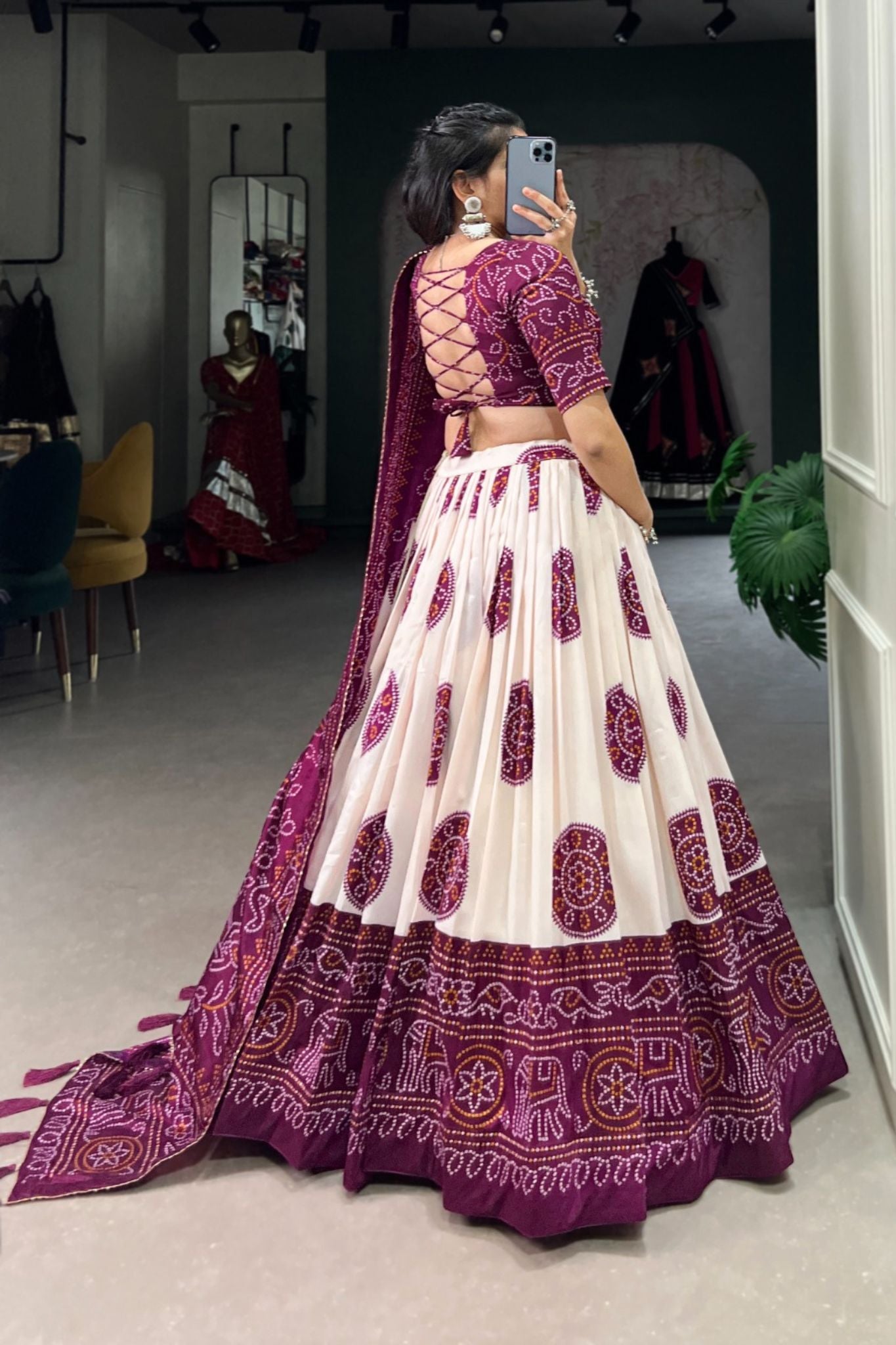 Bandhej Print Beautiful Lehenga Choli