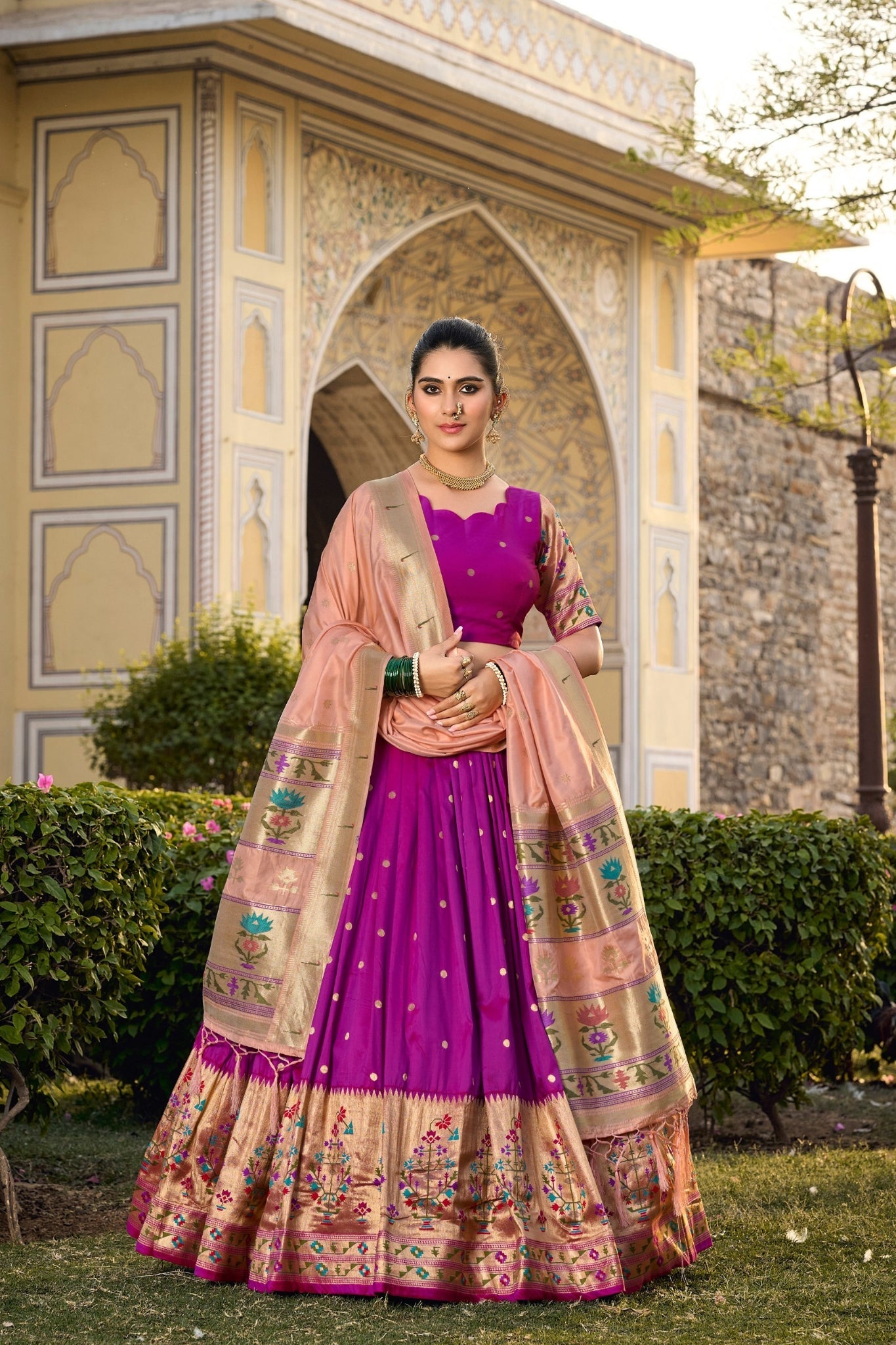 Paithani Jacquard Silk Designer Lehenga Choli