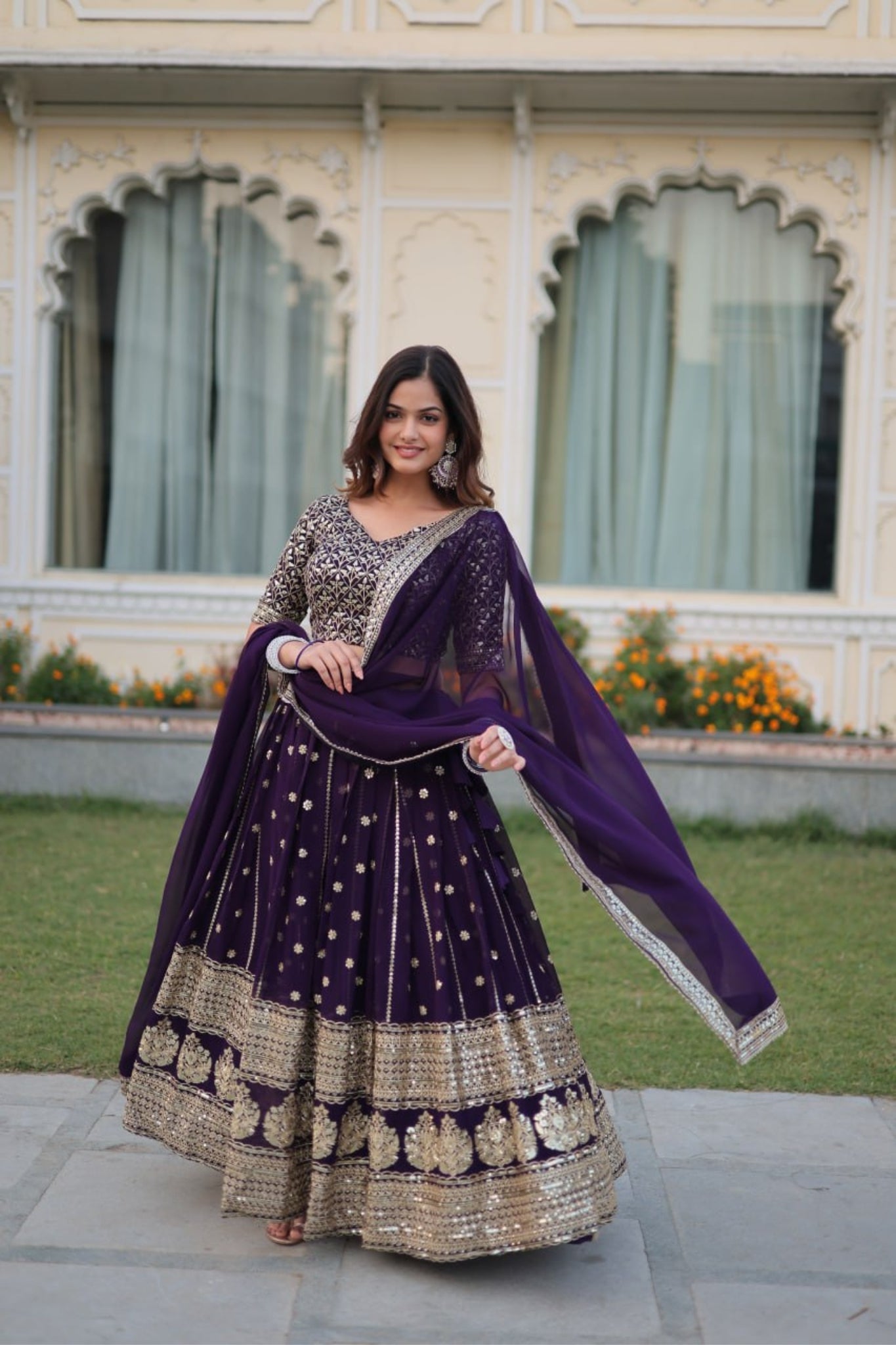 Elegant Beautiful Lehenga Choli With Dupatta Set