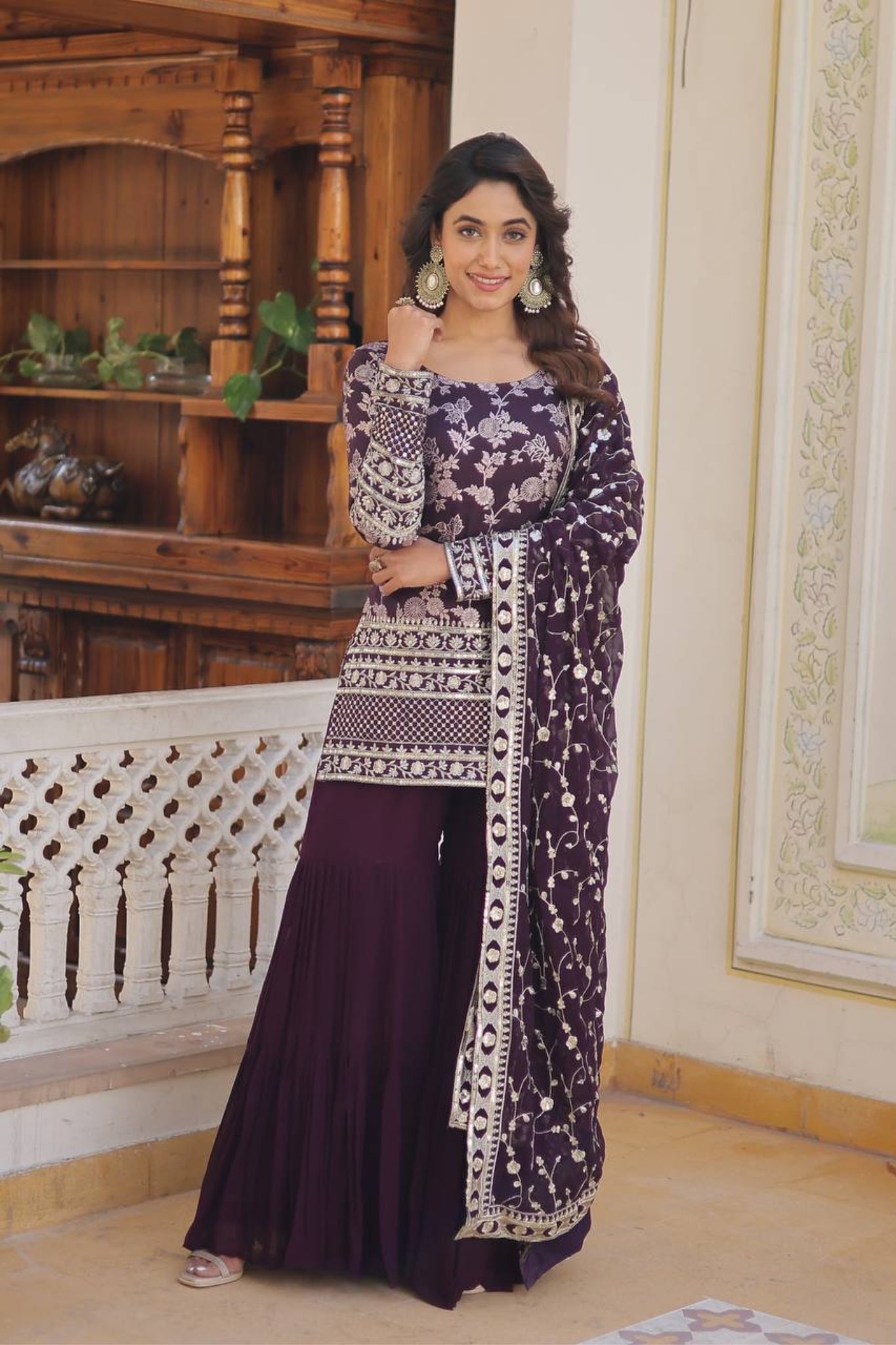 The Perfect Readymade Designer Gharara Suit Set