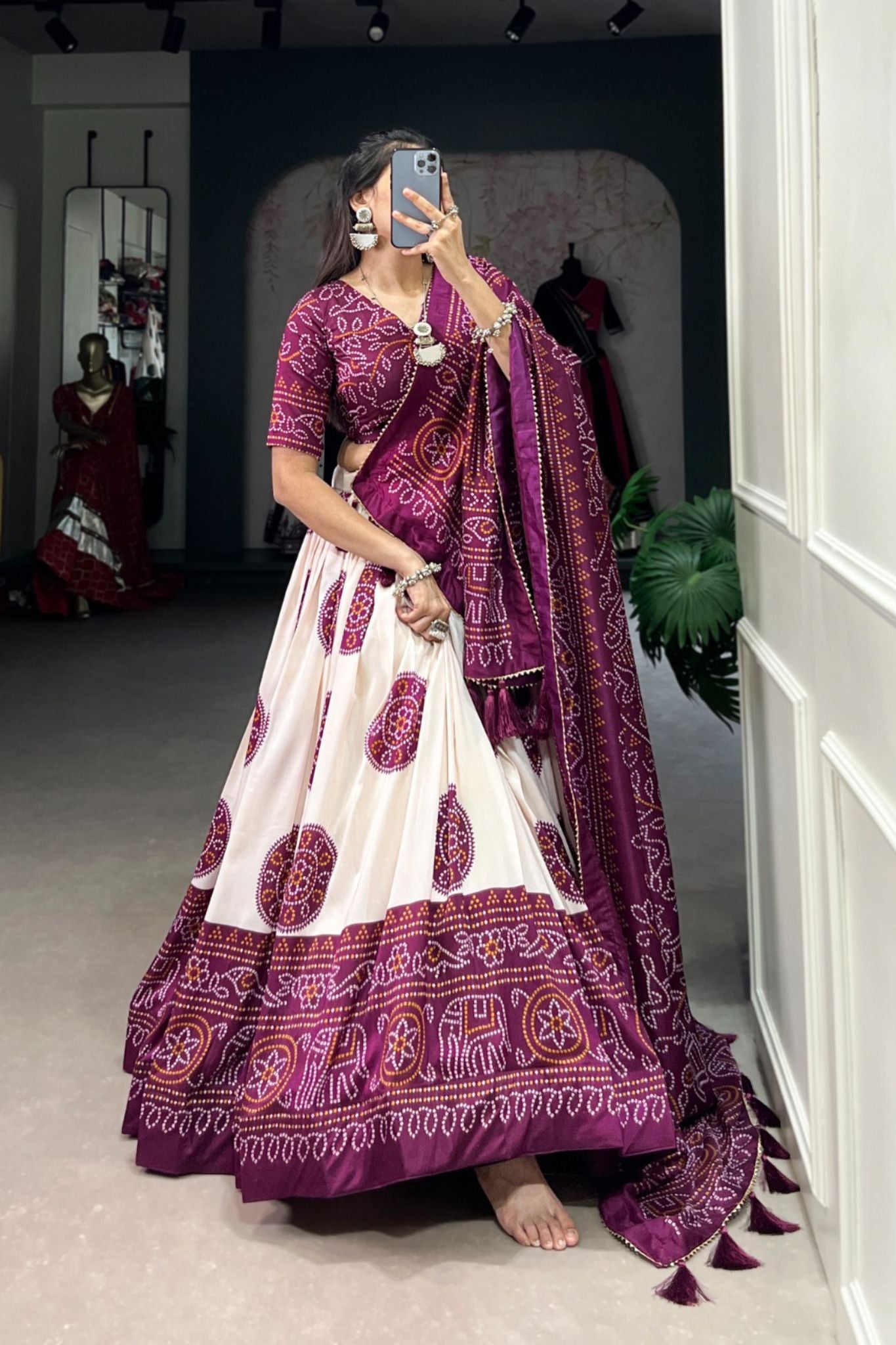 Bandhej Print Beautiful Lehenga Choli