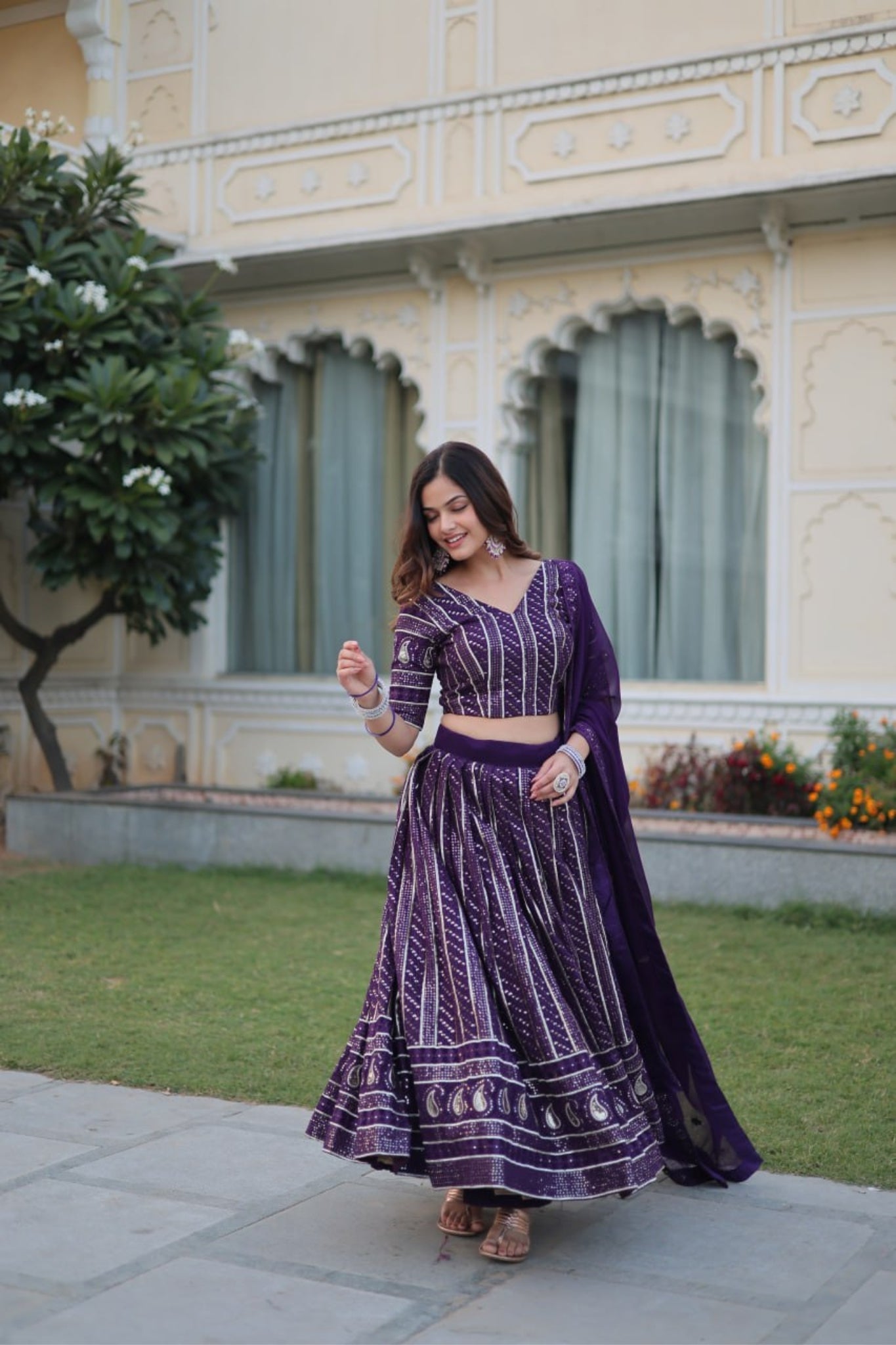 Embroidered Wedding Special Purple Lehenga Choli