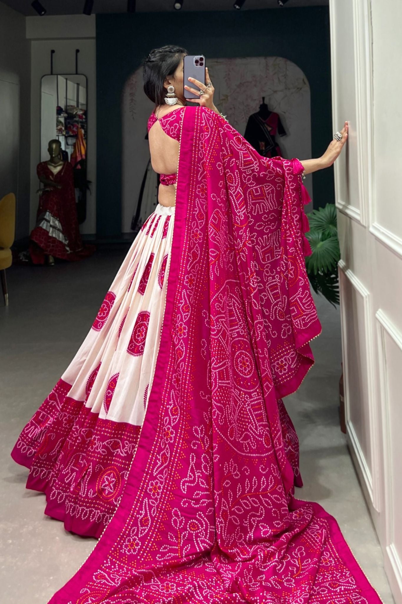 Bandhej Print Beautiful Lehenga Choli