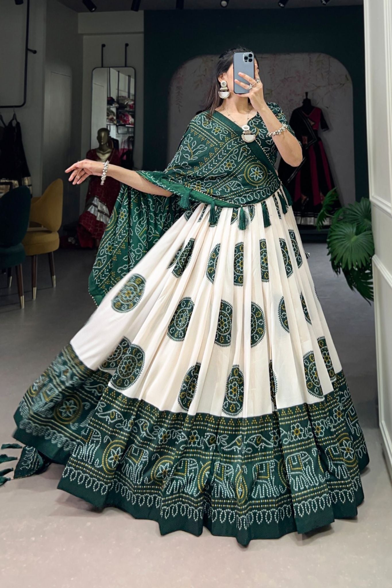 Bandhej Print Beautiful Lehenga Choli