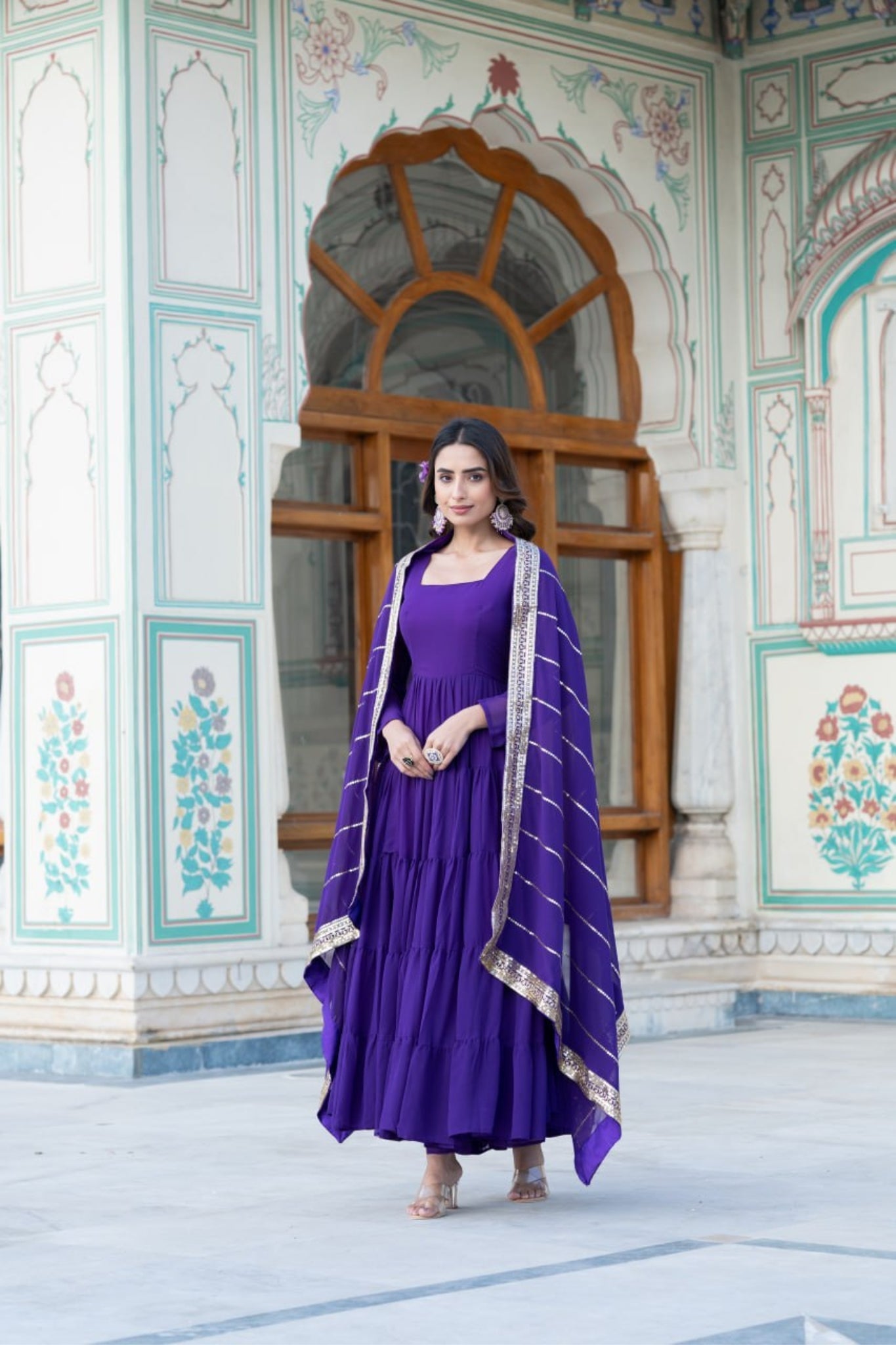 New Elegance of Ready Made Gown With Dupatta Set