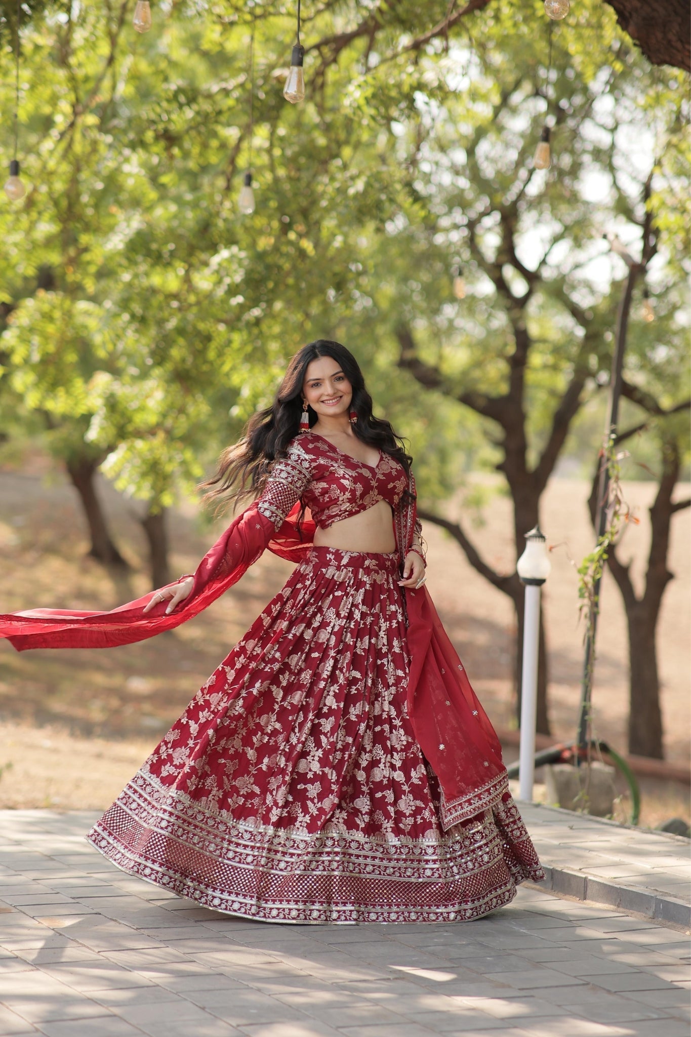 Elevate Stylish With Designer Jacquard Lehenga Choli