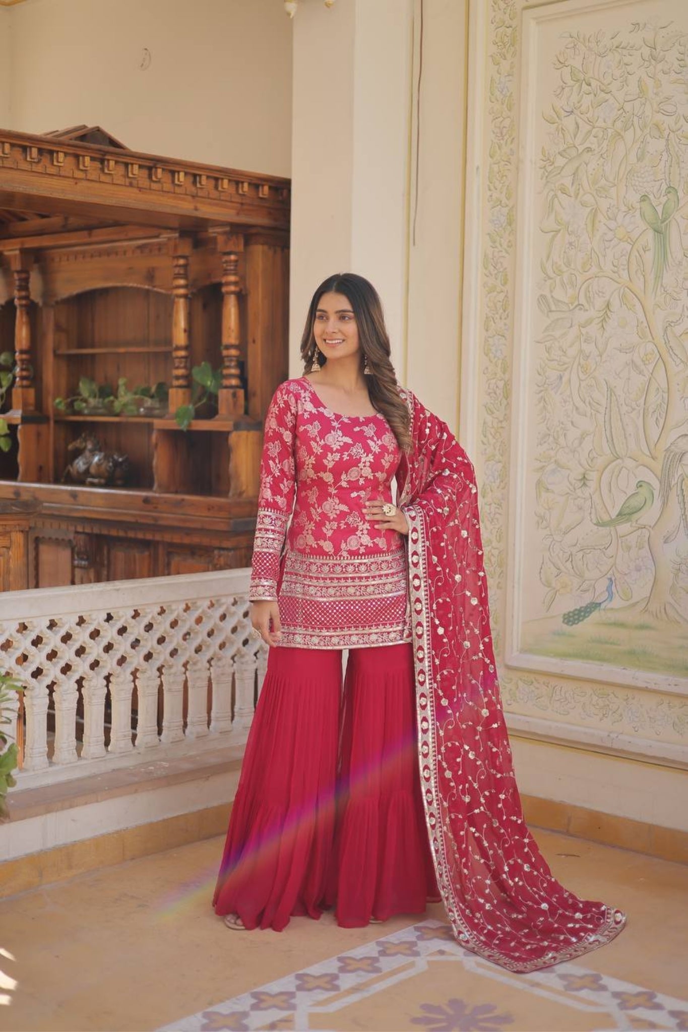 The Perfect Readymade Designer Gharara Suit Set