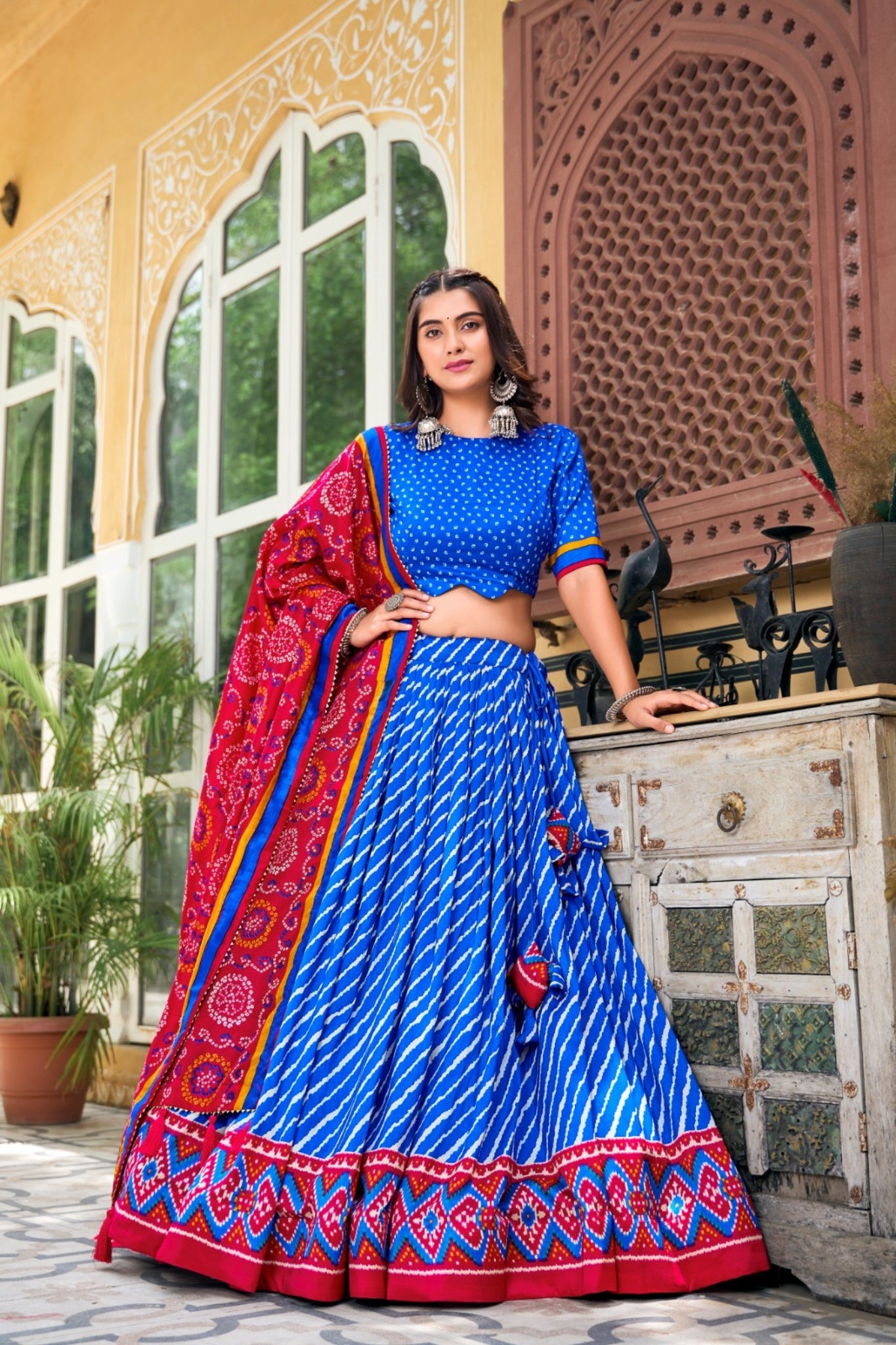 Leheriya Printed Patola Designer Navratri Special Lehenga Choli