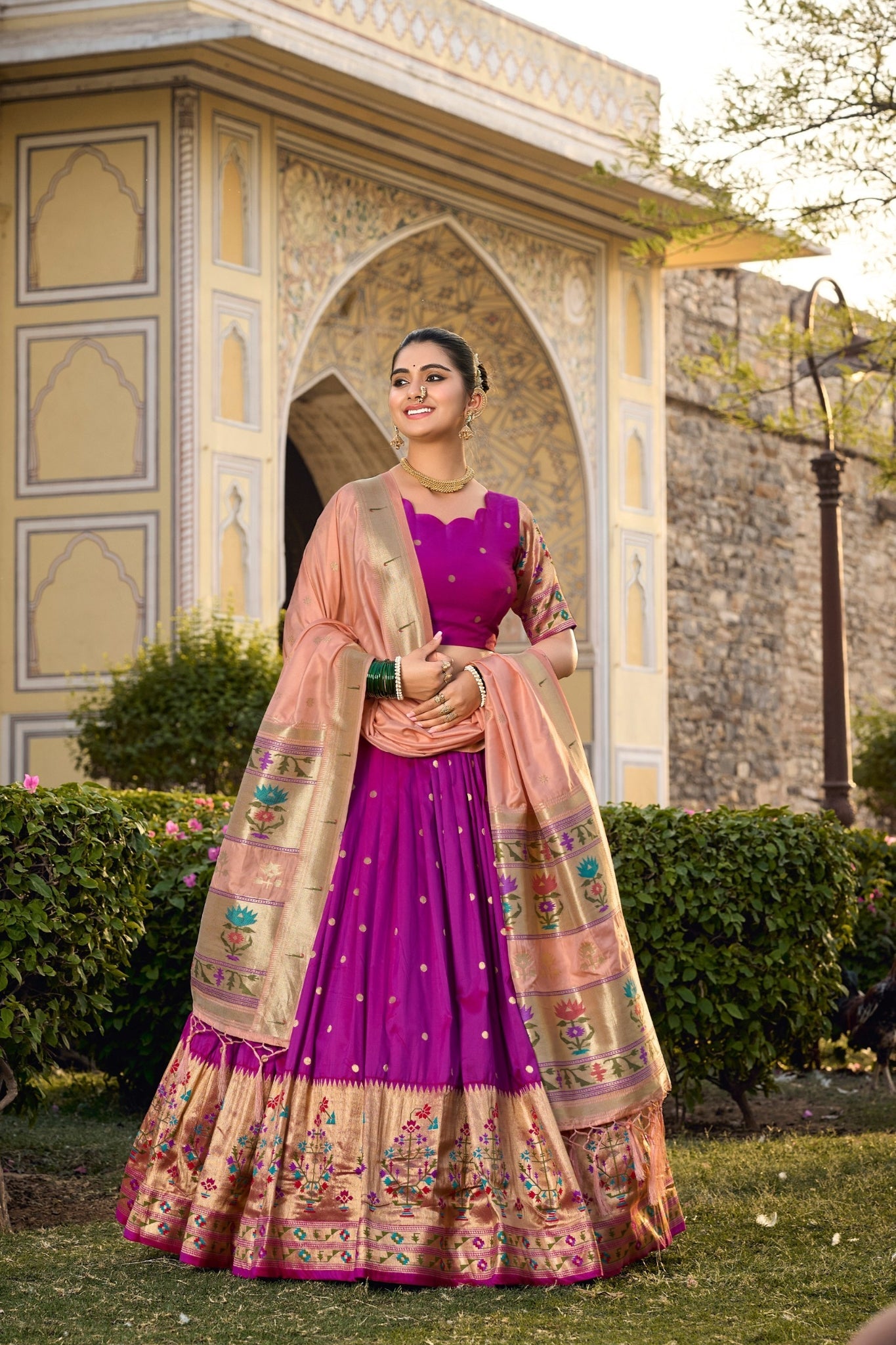 Paithani Jacquard Silk Designer Lehenga Choli