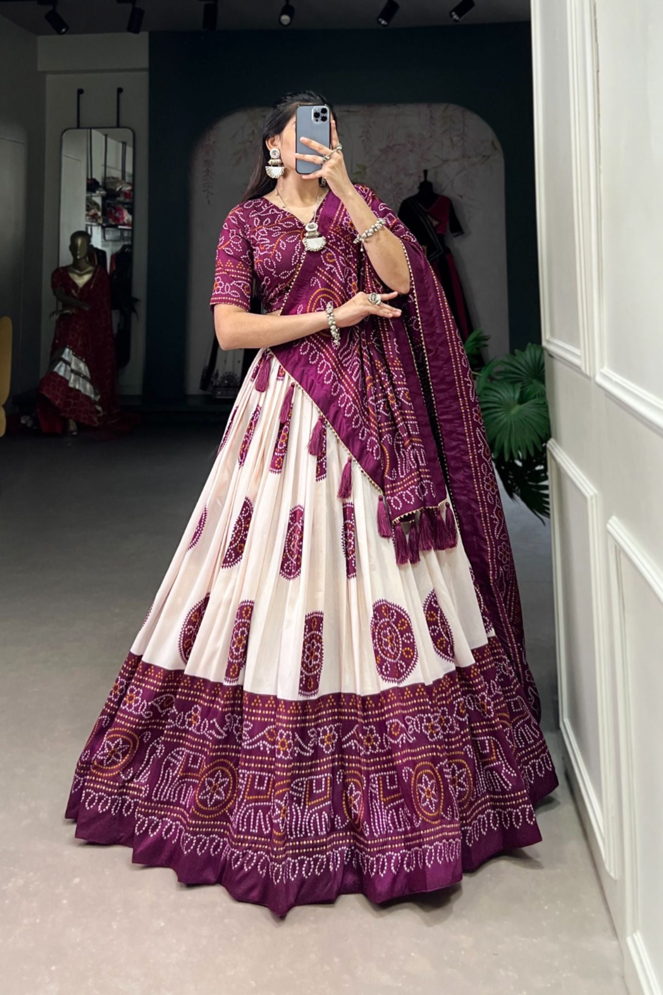 Bandhej Print Beautiful Lehenga Choli