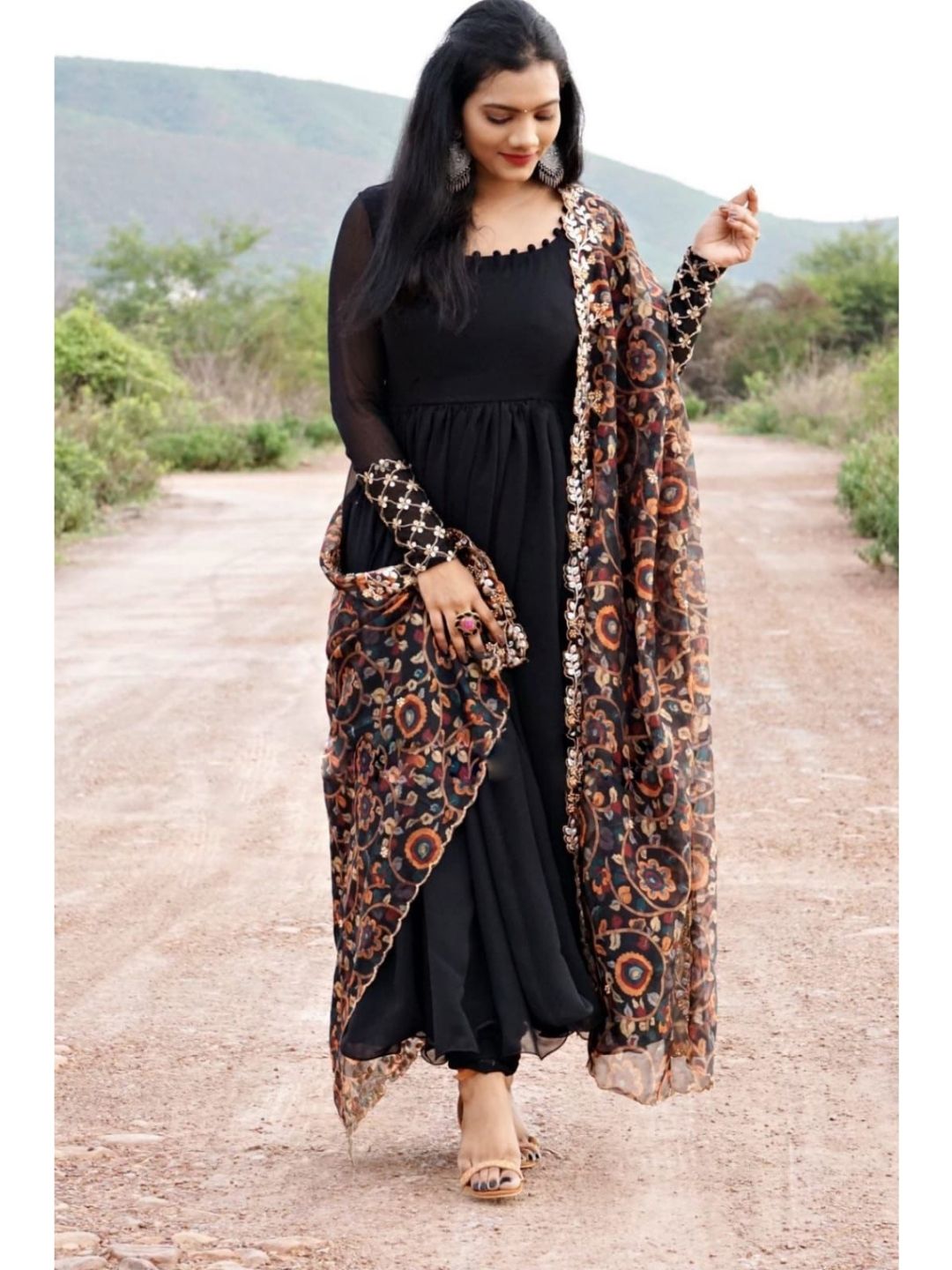 50+latest and trendy plain anarkali dress with contrast dupatta design/  partywear/ kurti designs - YouTube