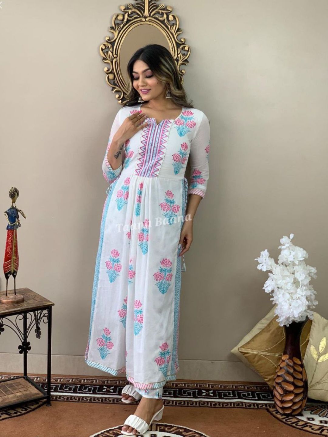 Get Turquoise Blue Kurta Set For Women Online In India